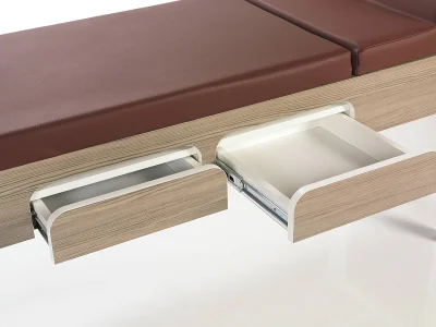 Nitrocare Examination Couch with Wooden Drawers